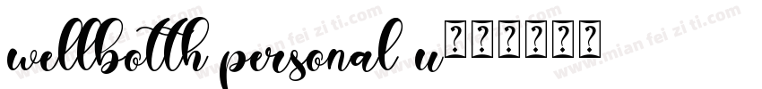 wellbotth personal u字体转换